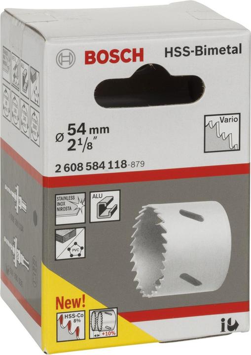 Produktbild Bosch Professional Zubehör Lochsäge HSS-Bimetall für Standardadapter, 54 mm, 2 1/8-Zoll (54 mm)