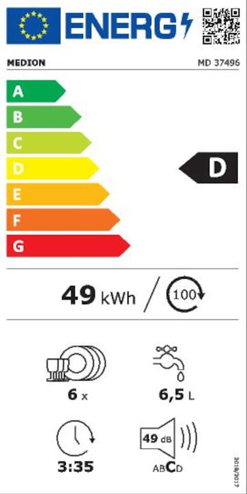Energie-Label Medion MD37496