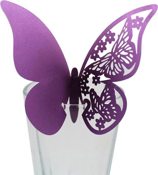 Produktbild Tischkarte 'Schmetterling' Violett (10 Stück)