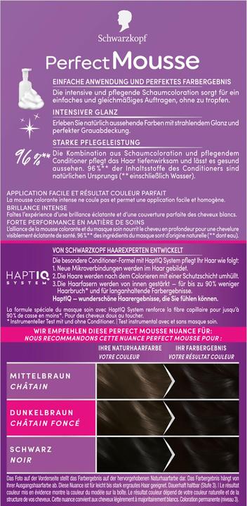 Produktbild Schwarzkopf Perfect Mousse Schaumcoloration (200 Schwarz)