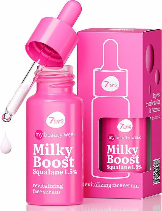 7Days Revitalisierendes Gesichtsserum mit Squalan - Anti-Aging Korean Skincare - Feuchtigkeitsserum für (20 ml, Tagescreme)