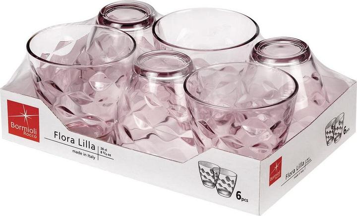 Image du produit Bormioli Rocco Bormioli Verres à eau lilas Flora 6 (0.26 l, 6 x)