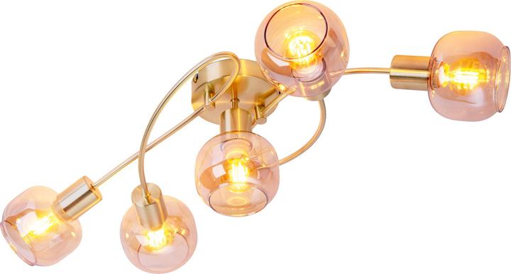 Actual product image Näve 5 spot ceiling light Libby brass (E14)