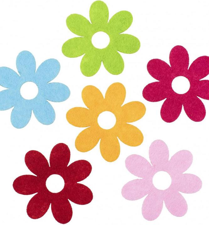 Produktbild Glorex Filz-Blumen, 6St. 6cm