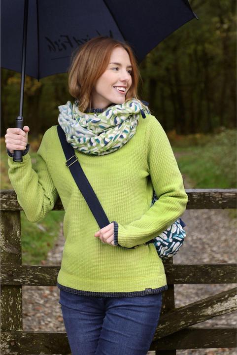 Actual product image Weird Fish Womens/Ladies Beye Grid Eco Friendly Quarter Zip Fleece Top (48 D)