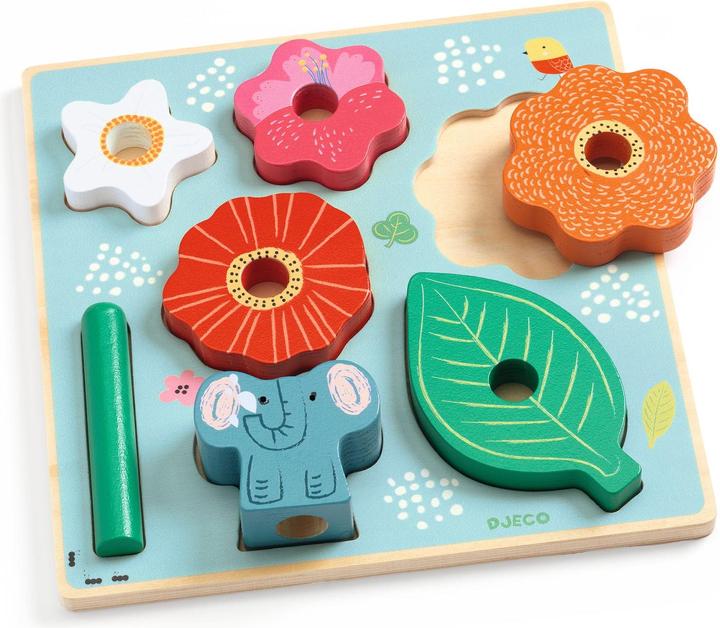 Image du produit Djeco Puzzle en bois - Pyramide - Chance (7 pièces)