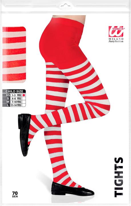 Energy Label Widmann HARMON PANTS WHITE/RED STRIPED 70 DEN, 7-10 years