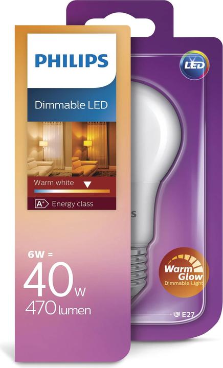Produktbild Philips A60 (E27, 6 W, 470 lm, 1 x, G)