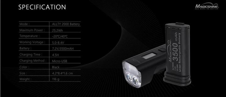 Image du produit Olight Pack d'accumulateurs 3500 mAh pour Allty 2000