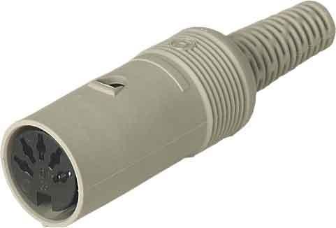 SKS Hirschmann MAK 30 S DIN circular connector Socket, straight Number of poles: 3 Gray 1 pc.