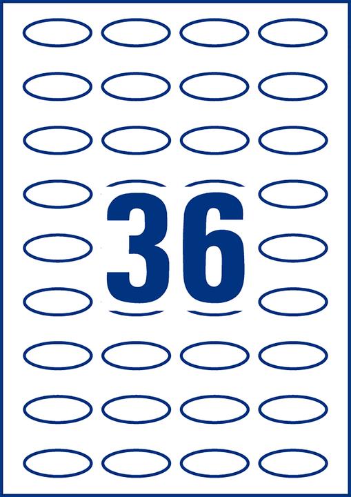 Actual product image Avery 360 oval labels