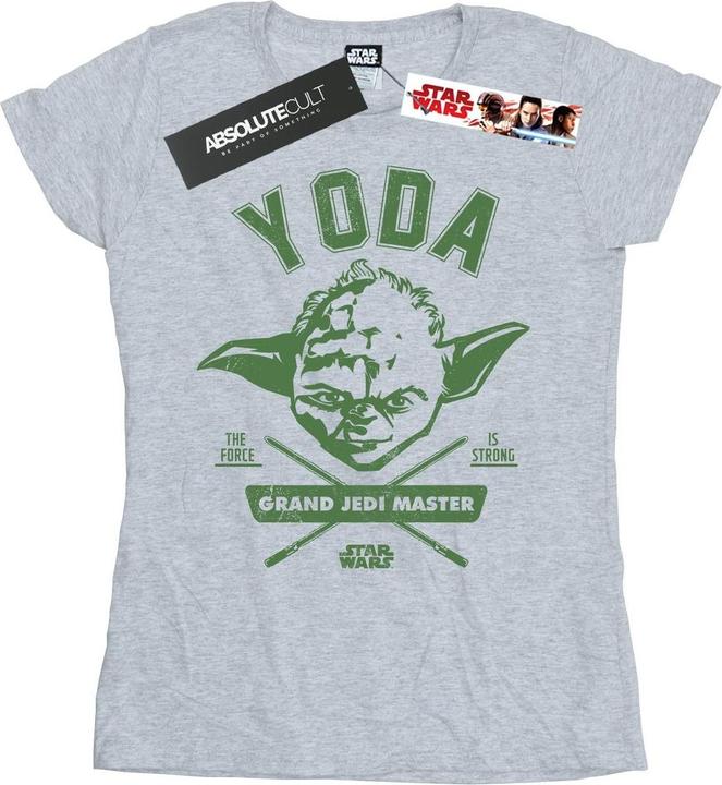 Actual product image Star Wars Womens/Ladies Yoda Collegiate Cotton T-Shirt (XXL)