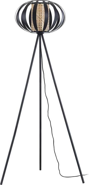 Produktbild Lindby Tamira Stehlampe Rattan 150cm schwarz (E27)