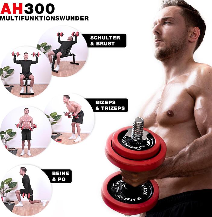 Actual product image Sportstech AH300 (8 x 2.5 kg, 4 x 1.25 kg)