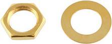 Actual product image AllParts AP EP 0654-002 Nut & disc potentiometer gold (Instrument spare parts)