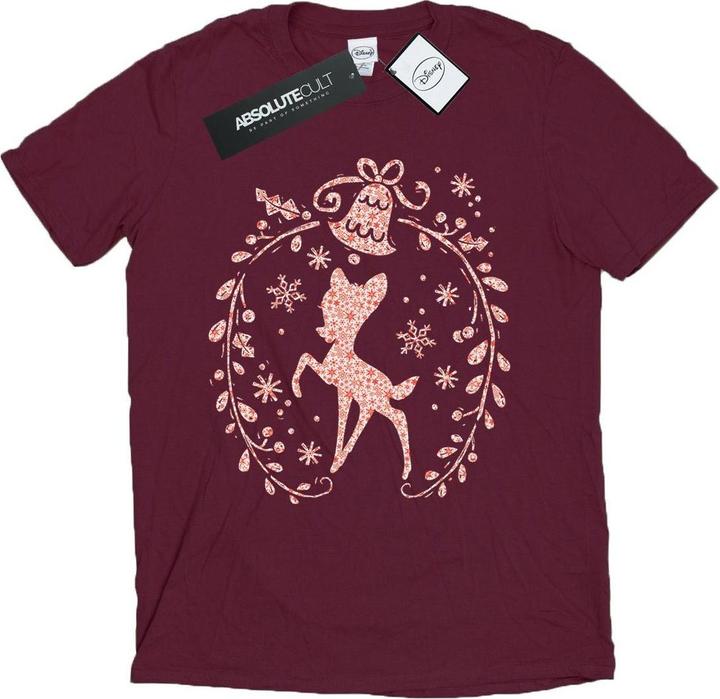 Immagine prodotto Disney Bambi Christmas Wreath Maglietta Ampia Donna (S)