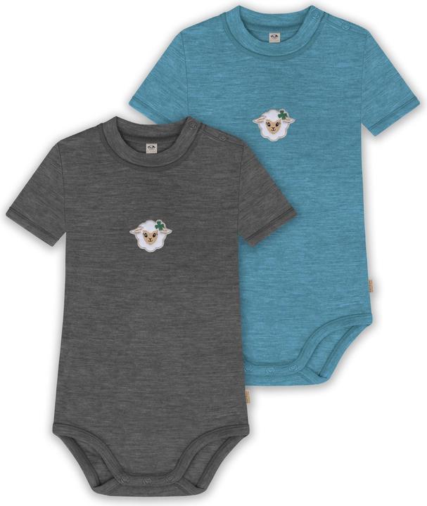 Normani 2er Set Baby Merino Kurzarmbody „Tihoi" - 9321