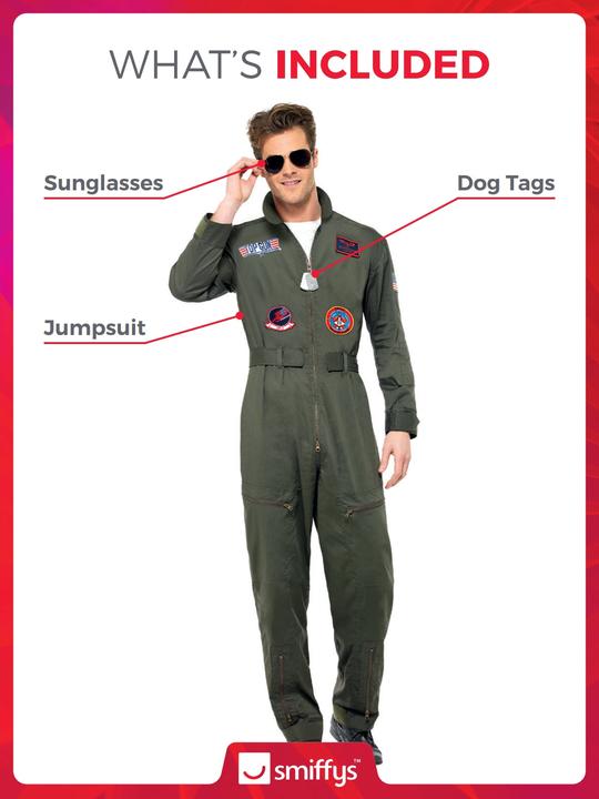 Immagine prodotto Smiffys Top Gun: Deluxe (M)