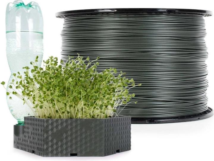 Image du produit Prusa Prusament PLA recyclé 2kg (PLA, 1.75 mm, 2000 g, Vert, Gris, Noir)