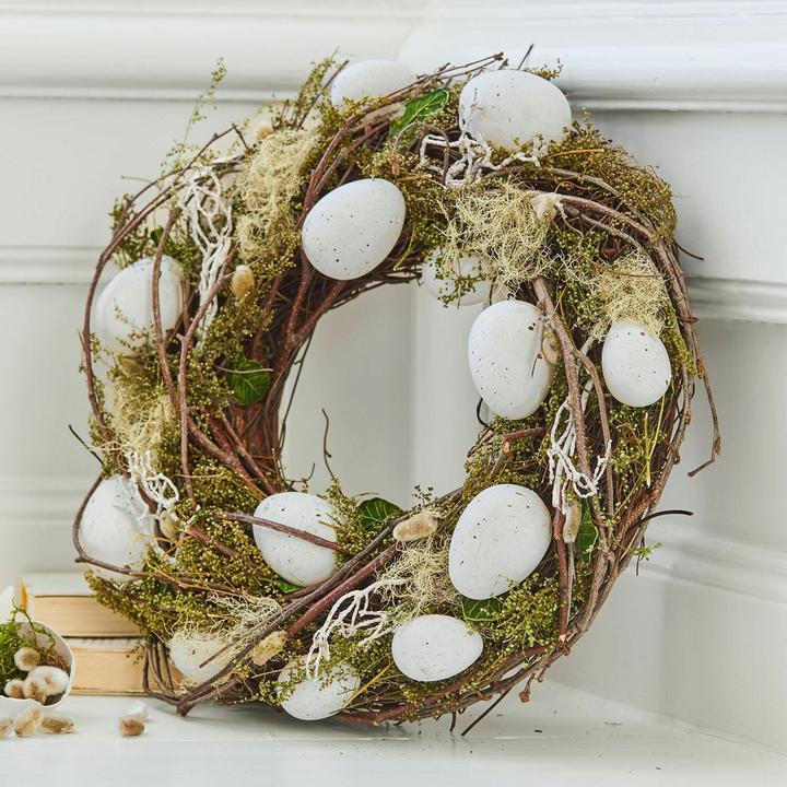 Image du produit Loberon Couronne d'oeufs Lune vert/blanc (1 x, H, 30 cm)