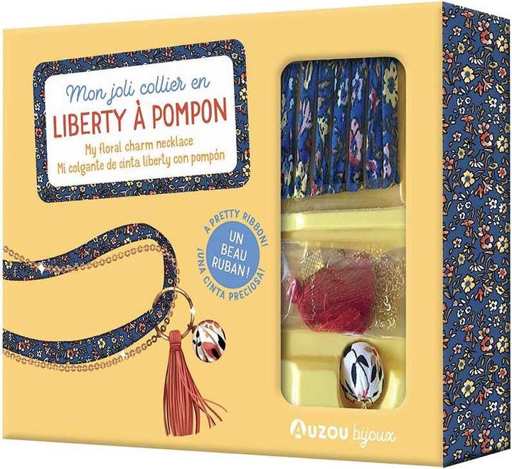 Image du produit Mon joli collier en liberty à pompon