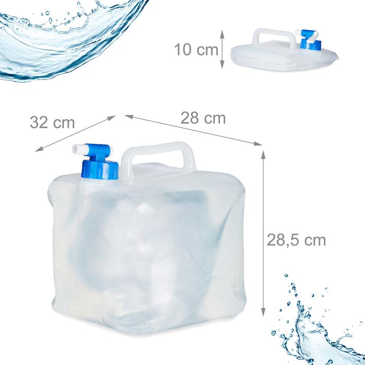Image du produit Relaxdays Jerrycan pliable ovale lot 4 bidon eau