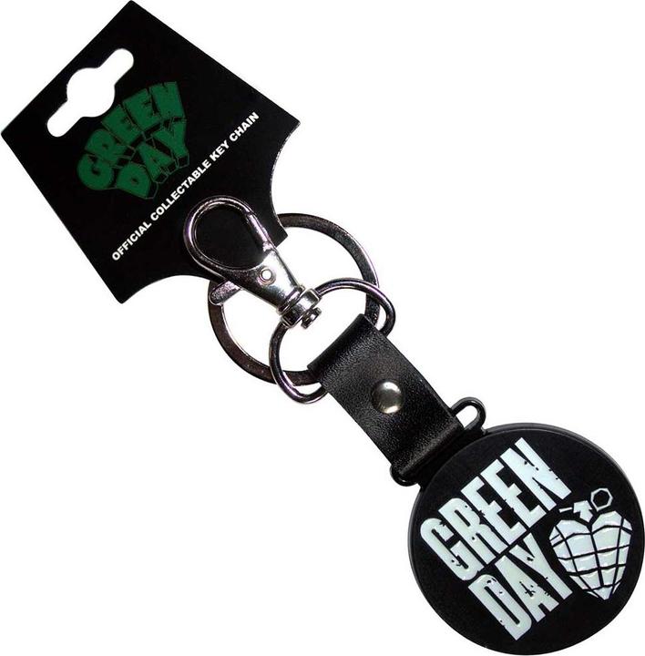 Actual product image Green Day Stacked Logo & Grenade Circle Schlüsselanhänger