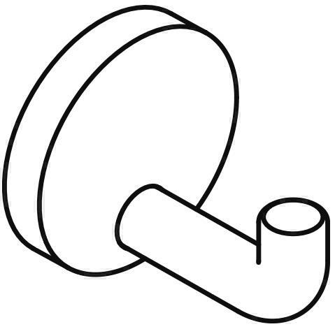 Produktbild Hewi Wandhaken SERIE 477 65mm tief, Rosette d= 60mm maigrün