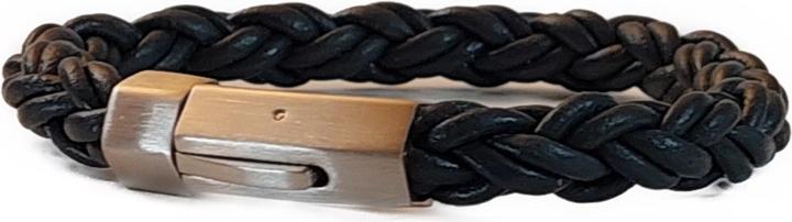Image du produit Thomss Bracelet cuir No.16 cuir unisexe bleu foncé & fermoir acier inoxydable circonférence 21cm (21 cm, Acier inoxydable, 100% cuir)