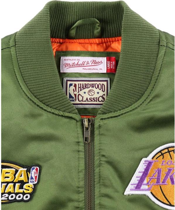 Actual product image Mitchell & Ness NBA Flight Satin - LA Lakers Bomber Jacket - 103809 (M)