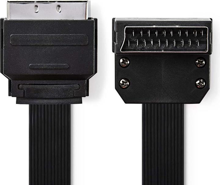 Actual product image Nedis SCART cable flat SCART Mac ho - SCART plug to bracket (2 m, Scart)