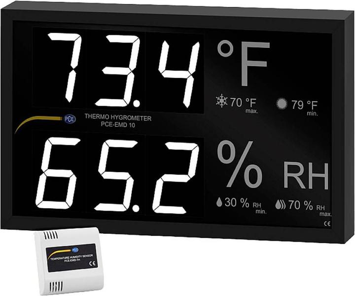 Produktbild PCE Instruments PCE-EMD 10 Einbau-Messinstrument 0 bis 99.9 % rF (Messgerätkoffer)