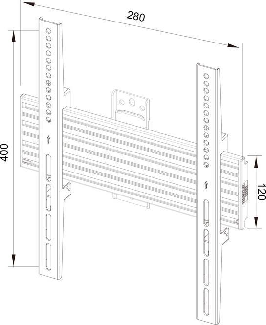 Image du produit Multibrackets Support mural Ultrastrtch, VESA 100x100-200x400 (Mur, 37", 50 kg)
