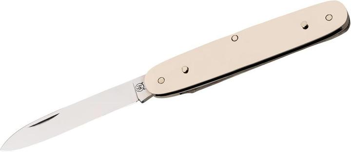 Hartkopf-Solingen Hartkopf Taschenmesser Picknick, 3-teilig, 1.4034-Stahl, Hirschhorn, Neusilberbacken, Gravurplättch