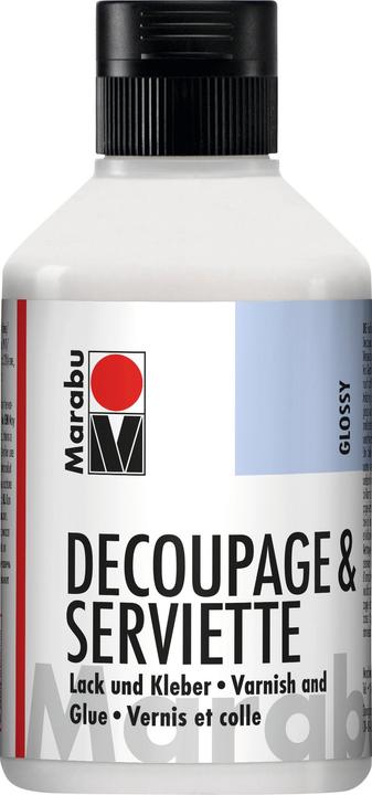 Marabu Lacca e colla per decoupage lucida 250ml (Trasparente, 250 ml)