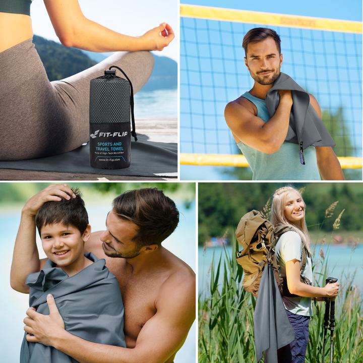 Produktbild Fit-Flip Handtuch mit Tasche (50 x 100 cm)