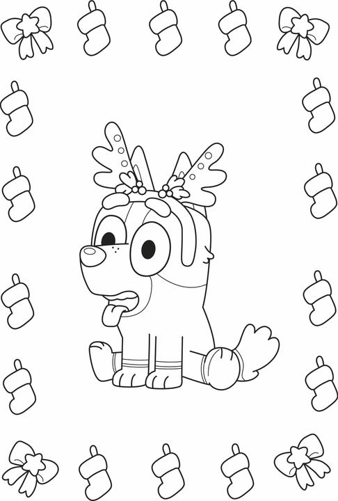Actual product image BLUEY - Merry Christmas - A colouring book