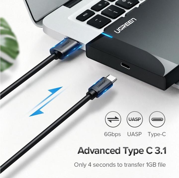 Actual product image Ugreen USB-C 3.1 to 2.5" SATA Hard Drive Enclosure (6Gbps) (2.5")
