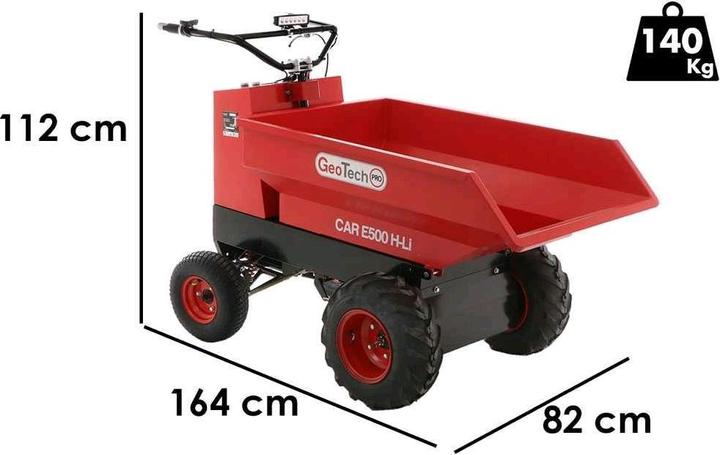Produktbild GeoTech Akku Schubkarre MiniDumper500 kg