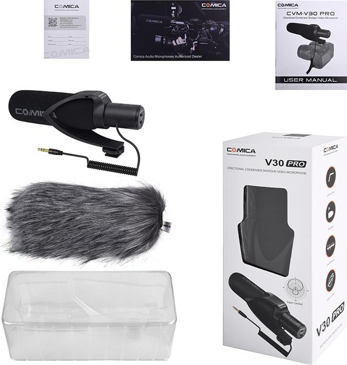 Actual product image Comica Super Cardioid Condenser Shotgun Microphone (Black)