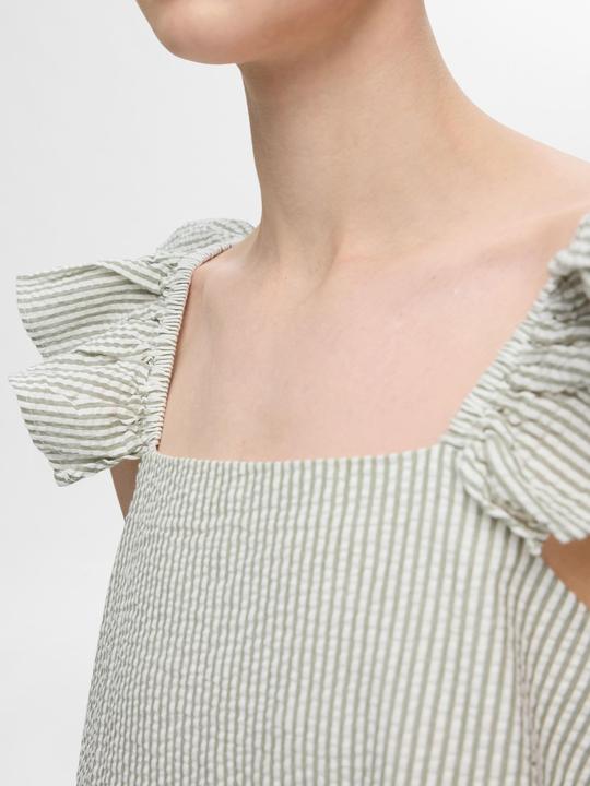 Image du produit Selected Femme Haut à volants rayés (40)