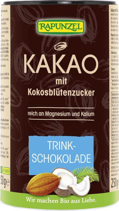 Actual product image Rapunzel Cocoa with coconut blossom sugar drinking chocolate organic (250 g)