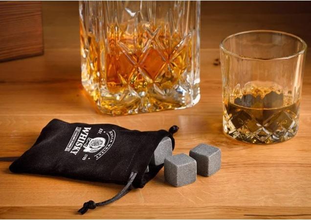 Actual product image G. Wurm Whiskey stone set, ice cube made of soapstone 2x2x (3 dl, 6 x, Whisky glass)
