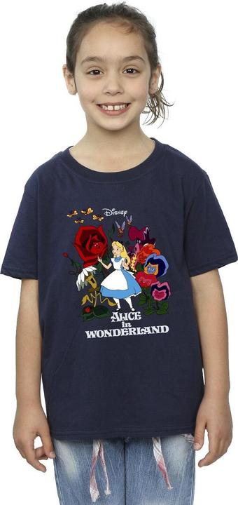 Produktbild Disney Mädchen Alice im Wunderland Blumen TShirt aus Baumwolle (128)