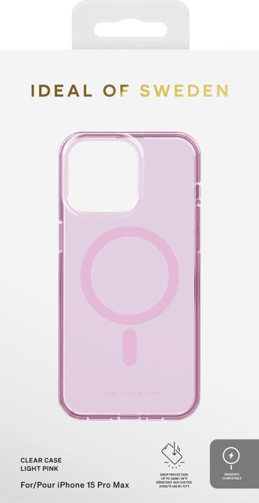 Immagine prodotto iDeal Of Sweden Magsafe Designer con copertina rigida rosa chiaro trasparente (Apple iPhone 15 Pro Max)