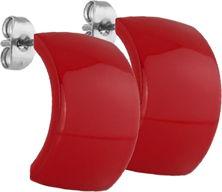 Produktbild Star Piercing Ohrstecker Fire Red Schild (ohne Messing, Chirurgenstahl 316L)