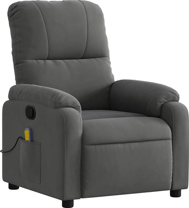Immagine prodotto VidaXL Sedia da massaggio in tessuto microfibra grigio scuro, colore