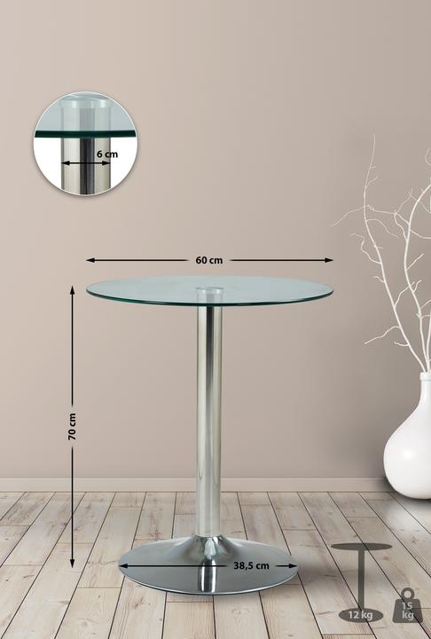 Immagine prodotto CLP Glastisch (60 x 60 x 70 cm)