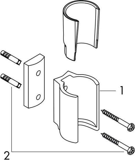 Actual product image hansgrohe Shower holder AXOR STARCK chrome