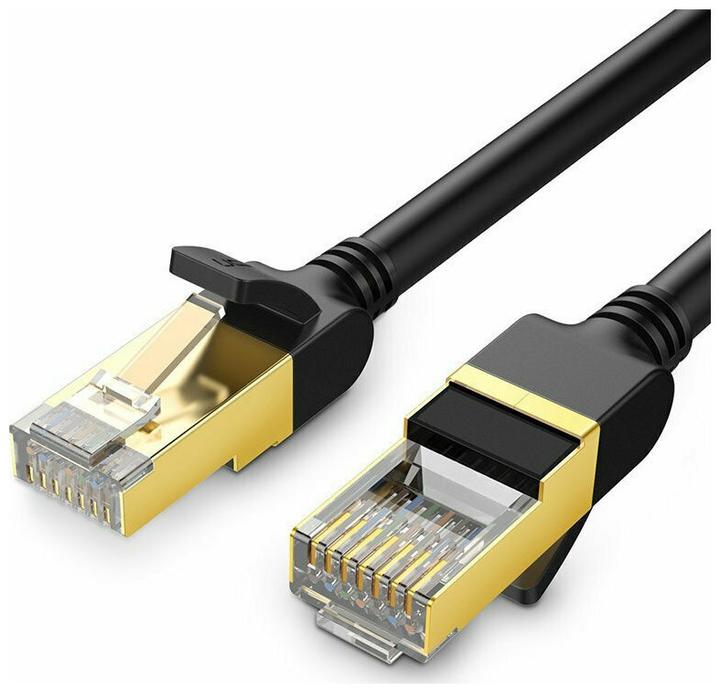 Image du produit Ugreen Câble réseau plat Ethernet RJ45, Cat.7, STP, 0.5m (Noir) (U/FTP, CAT7, 0.50 m)